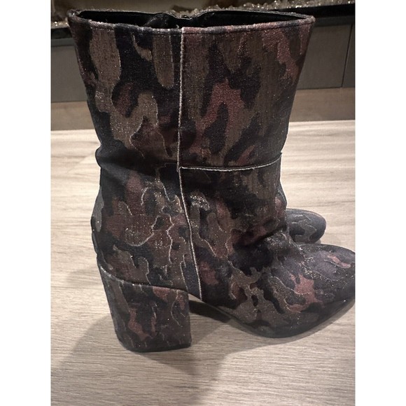 Summit Shaw White Mountain Womens Boots Black Camo Block Heel Ankle Boot 41 - Picture 3 of 8